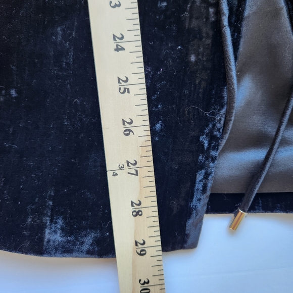 Good American Velvet Blazer Waist Drawcord Black Medium - Picture 14 of 16